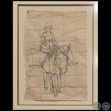 BOCETO DE BURRERITA - Obra de Luis Toranzos